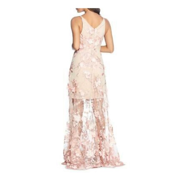 Dress The Population Long Pink Floral Gown - Picture 2 of 12